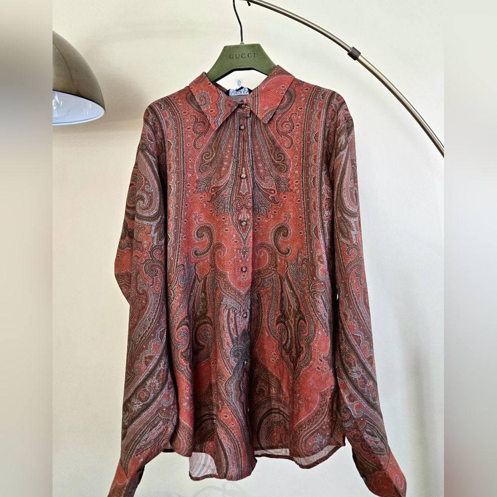 NWT LAUREN RALPH LAUREN  Paisley Blouse Size:L